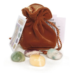 Petit sachet de 4 pierres associées au signe astrologique - Vierge - Lithothérapie - Lithothérapie - Pierres de Santé - Bijoux -