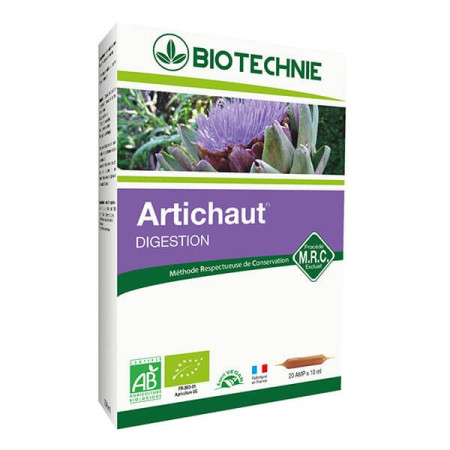 Artichaut Bio 20 ampoules - Biotechnie - Extraits de plantes en ampoules  - 1