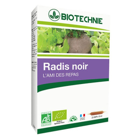 Radis noir jus Bio 20 ampoules - Biotechnie - Extraits de plantes en ampoules  - 1