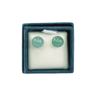 Boucles d'oreilles perles d'Aventurine - 6 mm - Lithothérapie - 1 - Herboristerie du Valmont