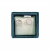 Boucles d'oreilles perles de Quartz Rose - 6 mm - Lithothérapie - 1 - Herboristerie du Valmont