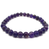 Bracelet Dark Améthyste - 6 mm - Lithothérapie - Lithothérapie - Pierres de Santé - Bijoux - 1-Armband aus dunklem Amethyst – 6 mm – Lithotherapie