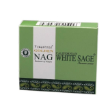 Encens en cône - Golden Nag White Sauge 10 pièces - Vijayshree - Encens, Résines Traditionnelles & Fumigation - 1-Kegelwierook - Golden Nag Witte Salie 10 stuks - Vijayshree