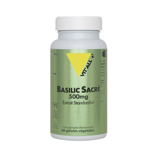 Basilic sacré Tulsi BIO 500mg Extrait standardisé 60 gélules - Vitall+ - 1 - Herboristerie du Valmont Basilic sacré Tulsi BIO 500mg Extrait standardisé 60 gélules - Vitall+ - 1 - Herboristerie du Valmont