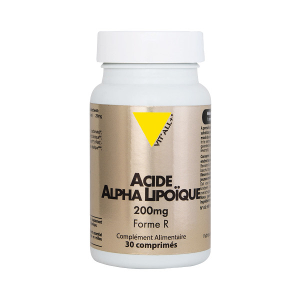 Acide Alpha-lipoïque 200mg 30 comprimés - Vitall+ - 1 - Herboristerie du Valmont