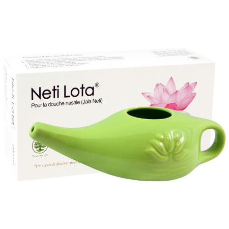 Lota (Jala Neti) en porcelaine 250 ml - Vert Amande - Lota, Neti Pot et Gratte Langue - 1 Lota (Jala Neti) en porcelaine 250 ml - Vert Amande - Lota, Neti Pot et Gratte Langue - 1