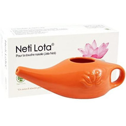 Lota (Jala Neti) en porcelaine 250 ml - Orange Safran - Lota, Neti Pot et Gratte Langue - 1