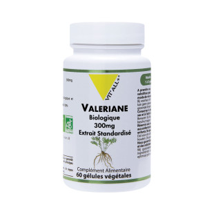 Valériane (Valeriana officinalis) BIO Extrait Standardisé 300 mg 60 gélules - Vitall+ - 1 - Herboristerie du Valmont