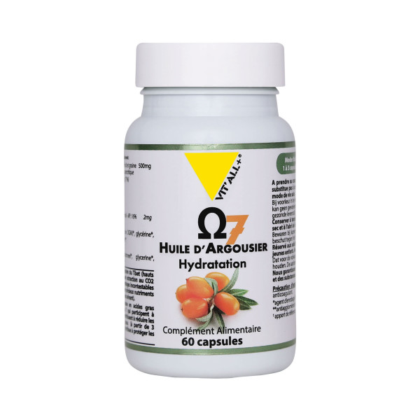 Omega 7 Huile d'Argousier 500 mg 60 capsules - Vitall+ - 1 - Herboristerie du Valmont