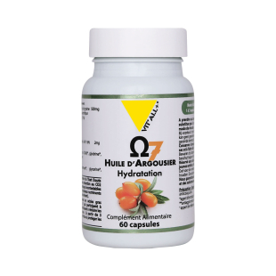 Omega 7 Huile d'Argousier 500 mg 60 capsules - Vitall+ - 1 - Herboristerie du Valmont Omega 7 Huile d'Argousier 500 mg 60 capsules - Vitall+ - 1 - Herboristerie du Valmont