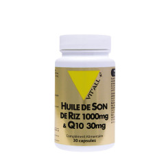 Huile de son de riz 1000mg et Q10 30mg 30 capsules - Vit'all+ - Cholestérol - Cardiovasculaire - 1