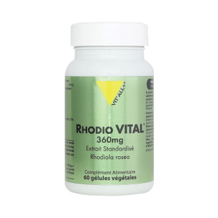 Rhodio Vital (Rhodiola) Extrait Standardisé 360mg 60 gélules - Vitall+ - Extraits de plantes standardisés (EPS) + - 1