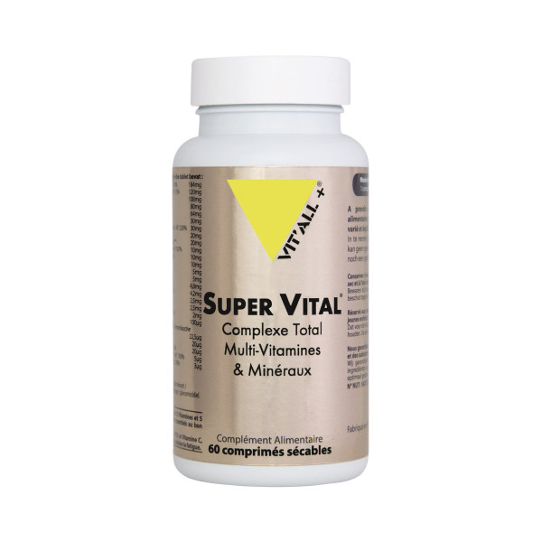 Super Vital Complexe Total Multi-Vitamines et Minéraux - 60 comprimés - Vitall+ - Complément alimentaire - 1