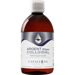 Argent Colloïdal 20 ppm - Vertus Antiseptiques - 500 ml - Catalyons - Oligoéléments - 1