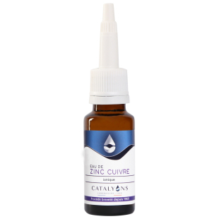 Eau de Zinc - Cuivre Flacon compte-gouttes de 20 ml - Catalyons - 1 - Herboristerie du Valmont Eau de Zinc - Cuivre Flacon compte-gouttes de 20 ml - Catalyons - 1 - Herboristerie du Valmont