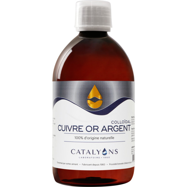 Cuivre - Or - Argent oligo-élément ionisé 500 ml - Catalyons - Oligoéléments - 1