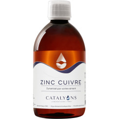 Zinc - Cuivre oligo-élément ionisé 500 ml - Catalyons - Oligoéléments - 1
