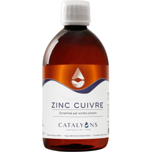 Zinc - Cuivre oligo-élément ionisé 500 ml - Catalyons - 1 - Herboristerie du Valmont Zinc - Cuivre oligo-élément ionisé 500 ml - Catalyons - 1 - Herboristerie du Valmont