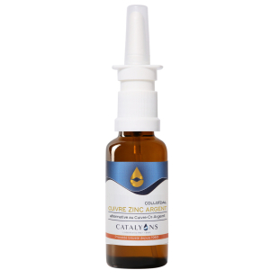 Eau de Cuivre Or Argent 10 PPM - Spray Nez 30 ml - Catalyons - Oligoéléments - 1 Eau de Cuivre Or Argent 10 PPM - Spray Nez 30 ml - Catalyons - Oligoéléments - 1