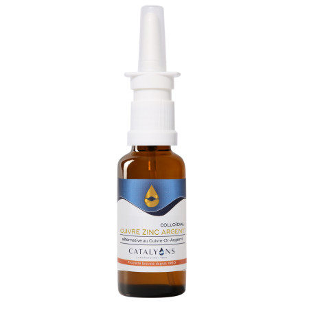 Eau de Cuivre Or Argent 10 PPM - Spray Nez 30 ml - Catalyons - Oligoéléments - 1 Eau de Cuivre Or Argent 10 PPM - Spray Nez 30 ml - Catalyons - Oligoéléments - 1