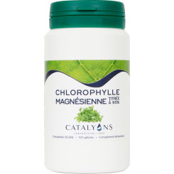 Chlorophylle magnésienne pure à 95% 120 gélules - Catalyons - Equilibre acido-basique + - 1