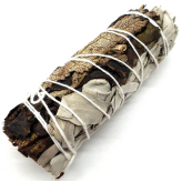 Bâton de fumigation - Sauge noire Armoise et Sauge blanche +/- 30 g - Encens, Résines Traditionnelles & Fumigation - 1-Smudge stick - Zwarte salie Bijvoet en Witte salie +/- 30 g