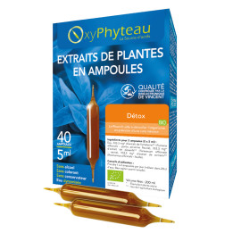 Complexe Detox BIO 40 ampoules - Oxyphyteau - Extraits de plantes en ampoules  - 1