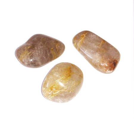 Pierre roulée - Quartz rutile - Lithothérapie - Lithothérapie - Pierres de Santé - Bijoux - 1