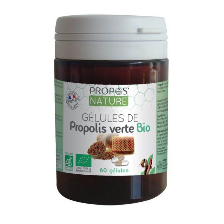 Propolis Verte Bio 60 gélules - Propos' Nature - Produits de la Ruche - 1