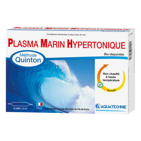 PLASMA MARIN HYPERTONIQUE selon Quinton, bouteille verre mag