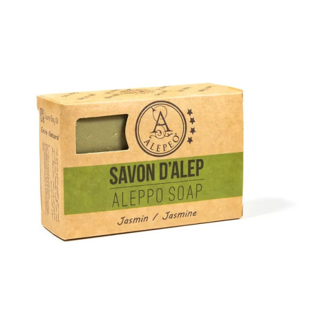 Savon d'Alep Jasmin à 8% d'huile de laurier 100 gr - Alepeo - Savon d'Alep + - 2 Savon d'Alep Jasmin à 8% d'huile de laurier 100 gr - Alepeo - Savon d'Alep + - 2