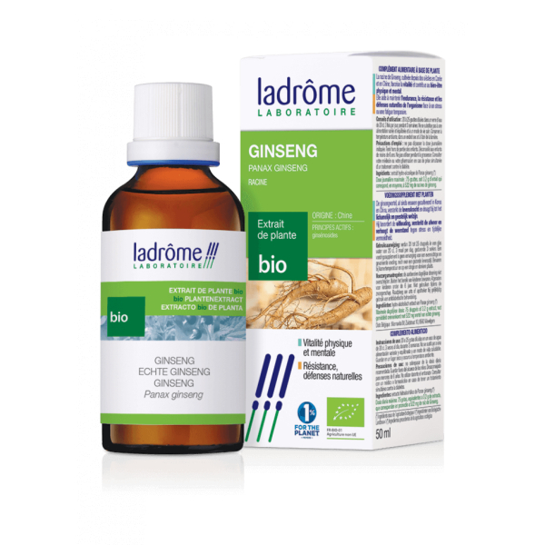 Biologische ginseng moedertinctuur - Panax ginseng 50 ml - Ladrôme - Moedertincturen - Verse plantenextracten - 1