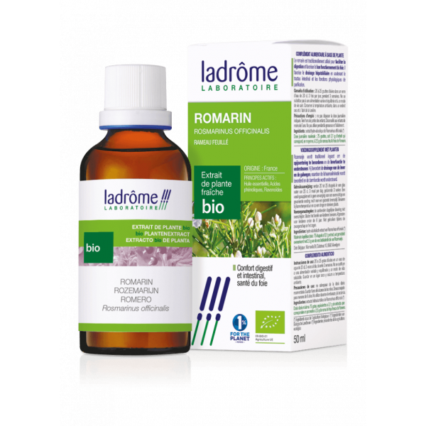 Teinture-mère Romarin Bio - Rosmarinus officinalis 50 ml - Ladrôme - Teintures-mère - Extraits de plantes fraîches - 1