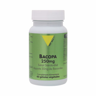 Bacopa monnieri Extrait standardisé 100 mg - 60 comprimés - Vitall+ - <p><span>Bacopa monnieri - <span>Extrait Standardisé 30:1<