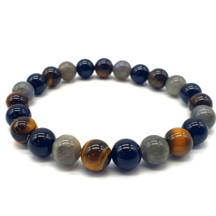 Bracelet Bracelet Labradorite, Tourmaline noire, Oeil de tigre - 8 mm - Lithothérapie - Lithothérapie - Pierres de Santé - Bijou Bracelet Bracelet Labradorite, Tourmaline noire, Oeil de tigre - 8 mm - Lithothérapie - Lithothérapie - Pierres de Santé - Bijou