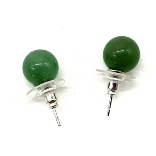 Boucles d'oreilles perles d'Aventurine - 10 mm - Lithothérapie - 1 - Herboristerie du Valmont Boucles d'oreilles perles d'Aventurine - 10 mm - Lithothérapie - 1 - Herboristerie du Valmont