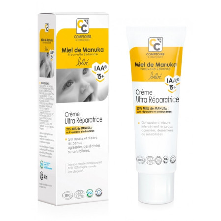 Crème Ultra réparatrice au Miel de Manuka IAA 15+ 40 ml - Comptoirs & Compagnies - Soins Bébés et enfants - 1