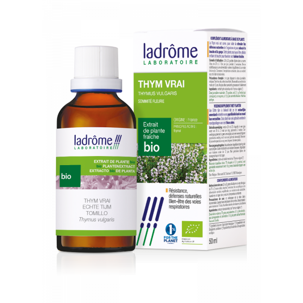 Teinture-mère Thym Bio - Thymus vulgaris 50 ml - Ladrôme - Teintures-mère - Extraits de plantes fraîches - 1