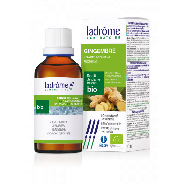 Teinture-mère Gingembre Bio - Zingiber officinalis 50 ml - Ladrôme - Teintures-mère - Extraits de plantes fraîches - 1