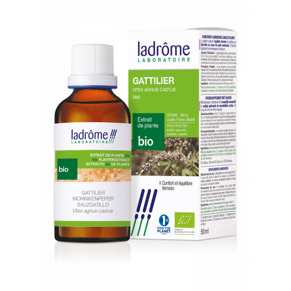 Teinture-mère Gattilier Bio - Agnus Castus 50 ml - Ladrôme - Teintures-mère - Extraits de plantes fraîches - 1
