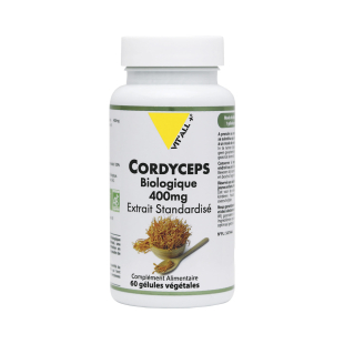 Cordyceps Extrait standardisé 400 mg Bio 60 gélules végétales - Vitall+ - 1 - Herboristerie du Valmont Cordyceps Extrait standardisé 400 mg Bio 60 gélules végétales - Vitall+ - 1 - Herboristerie du Valmont