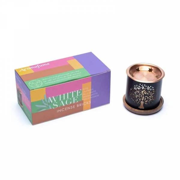 Set d'encens en brique - Sauge blanche - Aromafume - Encens, Résines Traditionnelles & Fumigation - 2