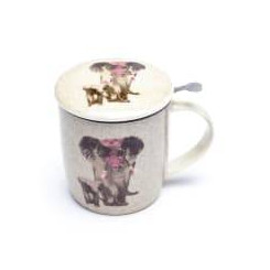 Tisanière Eléphant en porcelaine avec filtre - Accessoires autour des tisanes et du thé - 2