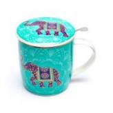 Tisanière Eléphant Indien en porcelaine avec filtre - Accessoires autour des tisanes et du thé - 1