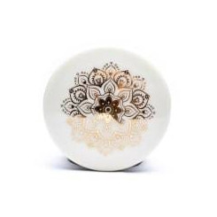 Tisanière Mandala blanc en porcelaine avec filtre - Accessoires autour des tisanes et du thé - 5
