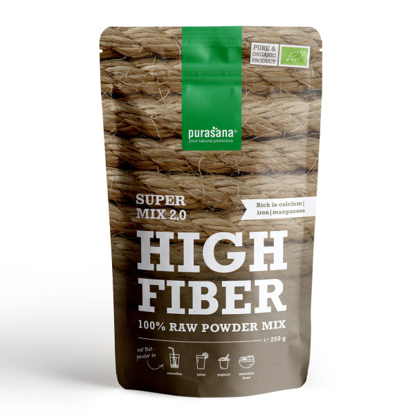 High Fiber Super Mix 2.0 Bio 250 gr - Purasana - SuperFood - Superaliments - Raw Food - 1