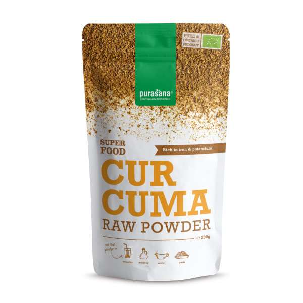 Curcuma Poudre BIO 200g - Super Food - Purasana - SuperFood - Superaliments - Raw Food - 1