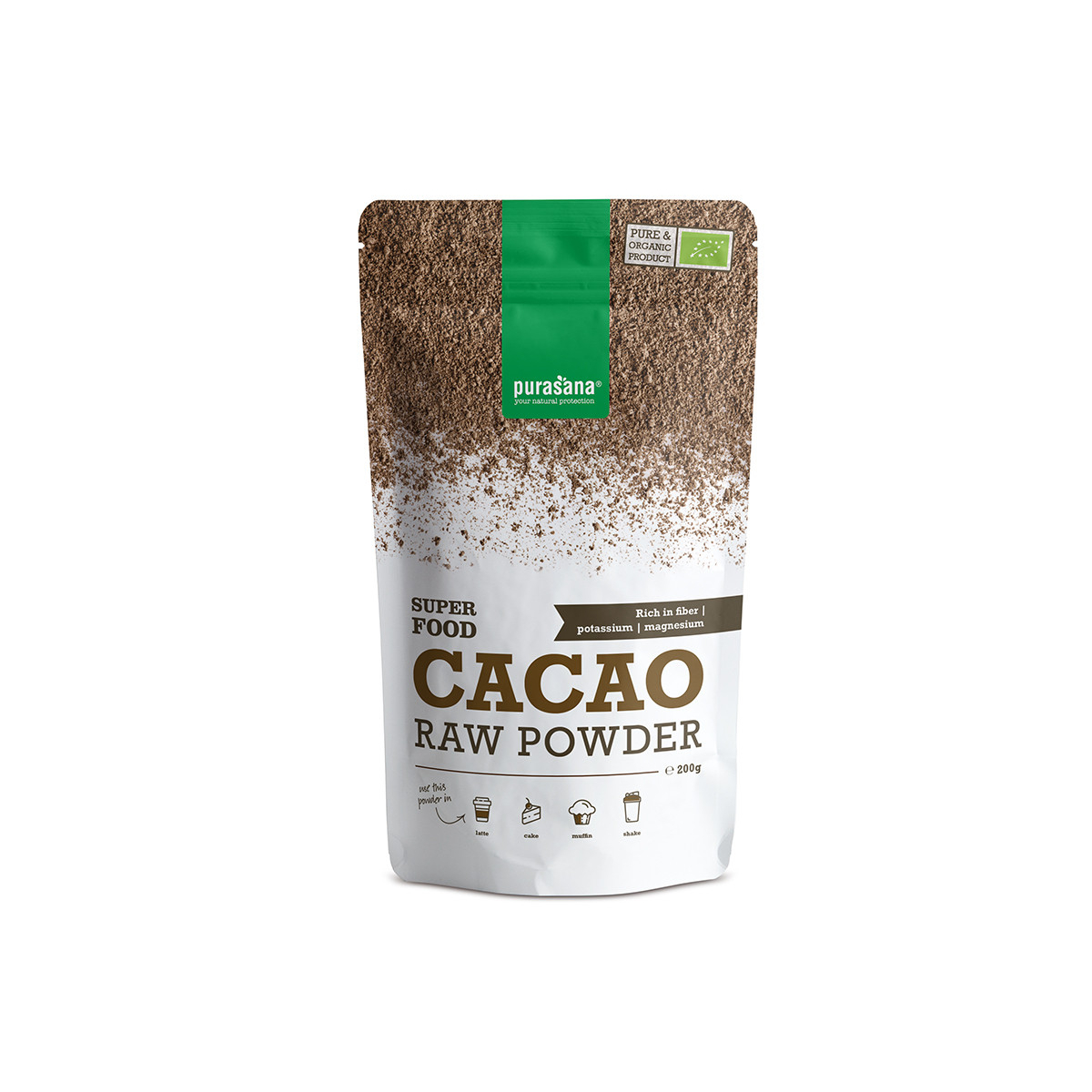 Purasana -- Cacao en poudre - 200 g main image 1