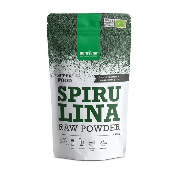 Spirulina Pulver BIO 200g (Spirulina Superfood) - Purasana - SuperFood - Superfoods - Rohkost - 1