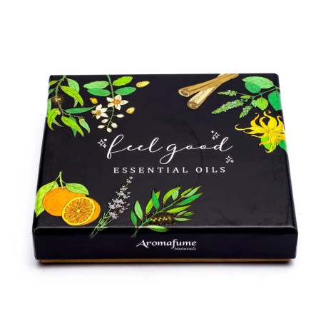 Coffret d'huiles essentielles à diffuser - 8 x 10 ml - Feel good - Aromafume - Encens, Résines Traditionnelles & Fumigation - 1 Coffret d'huiles essentielles à diffuser - 8 x 10 ml - Feel good - Aromafume - Encens, Résines Traditionnelles & Fumigation - 1